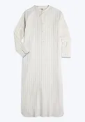 Georgia Kaftan in Linen-Cotton Baker Stripe