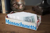 A LICENSE PLATE TRAY - Business Card Holder