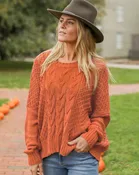 AUTUMN CABLE CREW COTTON
