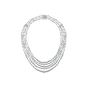 Arpeggia five line necklace in white gold
