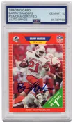 Barry Sanders Signed 1989 Pro Set Football Rookie Card #494 - (PSA / Auto Grade 10)