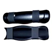 Sparring shin guards in vinyl heavy padded leather for mma boxing muay thai kickboxing sparring traininig gear