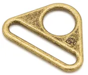 1.5" Flat Triangle Rings - Antique Brass - Set of 2 - by Annie.com