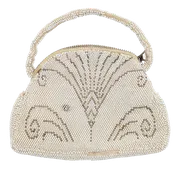 Antique Art Deco Czech Glass Bead Wristlet