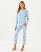 27" Annet High Rise Crop Flare Jean - Resort White Tall Tales