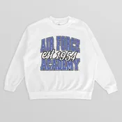AIR FORCE FALCONS FADED FORMATION PREMIUM FLEECE DROP SHOULDER CREWNECK PULLOVER