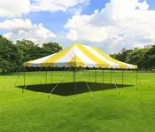 20′ x 30′ Yellow &amp; White Tent