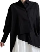 Asymmetrical Split Back Shirt — Trunc | Artisan Made-Eco-Friendly-Sustainable-Social Good