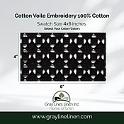 Cotton Voile Embroidery Fabric Swatches