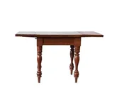 Childs Toy Cherry Sheraton Style Drop Leaf Table with Swing Arm Supports — White Barn Antiques