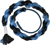 Adult Black & Blue Poly Mix Saddle Bronc Rein Black & Blue Paracord 6ft
