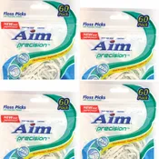 4 Aim Precision Floss Picks 60 Per Pack (240 Total)