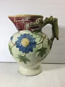 7702 - MAJOLICA - MAJOLICA - PITCHER - AMERICAN