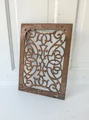 10 x 14" Fancy Pattern Antique Vent Cover, Cast Iron Ornate Heat Grate
