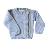 Luxury Alpaca Baby Sweater - Blue 0-6 Months