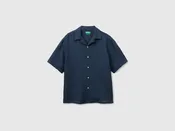 100% linen short-sleeved shirt