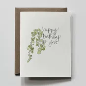 Green Hang | Hanging Plant Happy Birthday Greeting Card