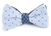 Aisle Houndstooth Blue Bow Tie