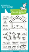 Backyard bird feeder Add-On stencil set by Lawn Fawn