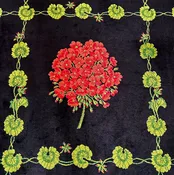 A Geranium Parlor Carpet 4ft x 4ft