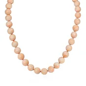 Angel skin coral bead and gold necklace