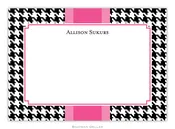 Alex Houndstooth Black Flat Card