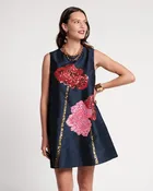 Alice Shift Dress - Navy Poppy