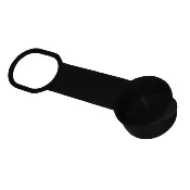 Propane OPD Grill Cap + Strap (Reusable), 100 Pack, Black Rubber