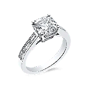 Asscher Cut 2.50 Ct. 14K Ring