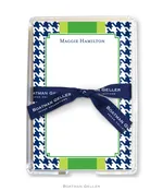Alex Houndstooth Navy Acrylic