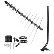 Bundle - Antennas Direct ELEMENT Uni-Directional Attic / Outdoor HD TV Antenna, 40-inch Mast, ClearStream JUICE Plus Preamplifier