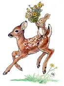 Bearer of the Bouquet Greeting Card (blank inside) by Shawn Braley Illustration