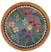 Blue Wildflower Garden Lazy Susan