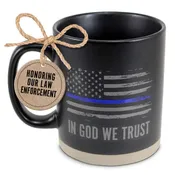 Mug in God We Trust Law Enforcement Black 20