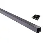 2.5" × 2.5" × 8' Aluminum End post for i-post system