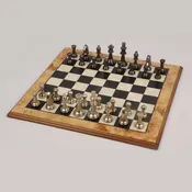 16" Aluminum Staunton Beveled Turkish Chess Set