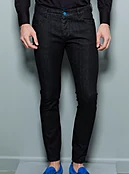 Black Slim Stretch Denim Pants