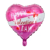 18 Inch ” Happy Valentine’s Day ” Mylar Heart Shaped Balloon