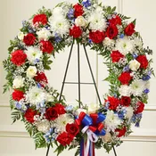 Serene Blessing Standing Wreath-Red/White/Blue   91311