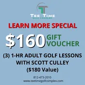 (3) 1-Hr Adult Golf Lessons for $160