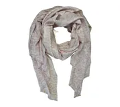 Yarnz 100% Cashmere Oversized Scarf Soft Bows- Cream
