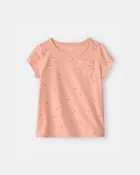 Toddler Girl Floral Top - Orange