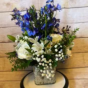 blue and white sympathy