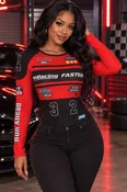 32 Racing Faster Long Sleeve Top