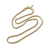 3mm Rope Chain Necklace - Plated Stainless - 19.75"