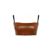(ONE OF A KIND) Milk Bandeau READY TO SHIP - Cognac Croc, Medium