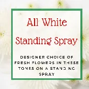 All White Standing Spray