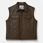 BECK® 501 Trucker Horsehide Vest — Chestnut Brown