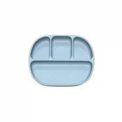 4 Section Suction Plate - Powder Blue | Silicone | Non-Toxic