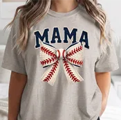 Crochet Effect - Baseball Mama - DTF Transfer